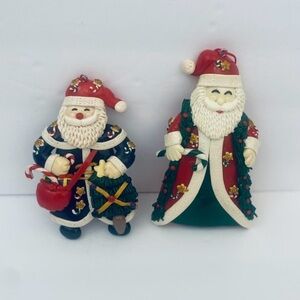 Santa Christmas Ornaments Set Of 2